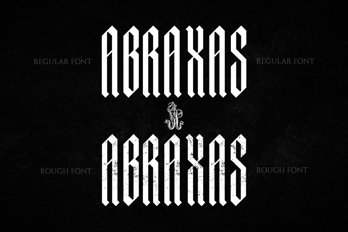 ABRAXAS | Gothic Typeface, a Blackletter Font by Norse Moss (Photo 2 of 8)
