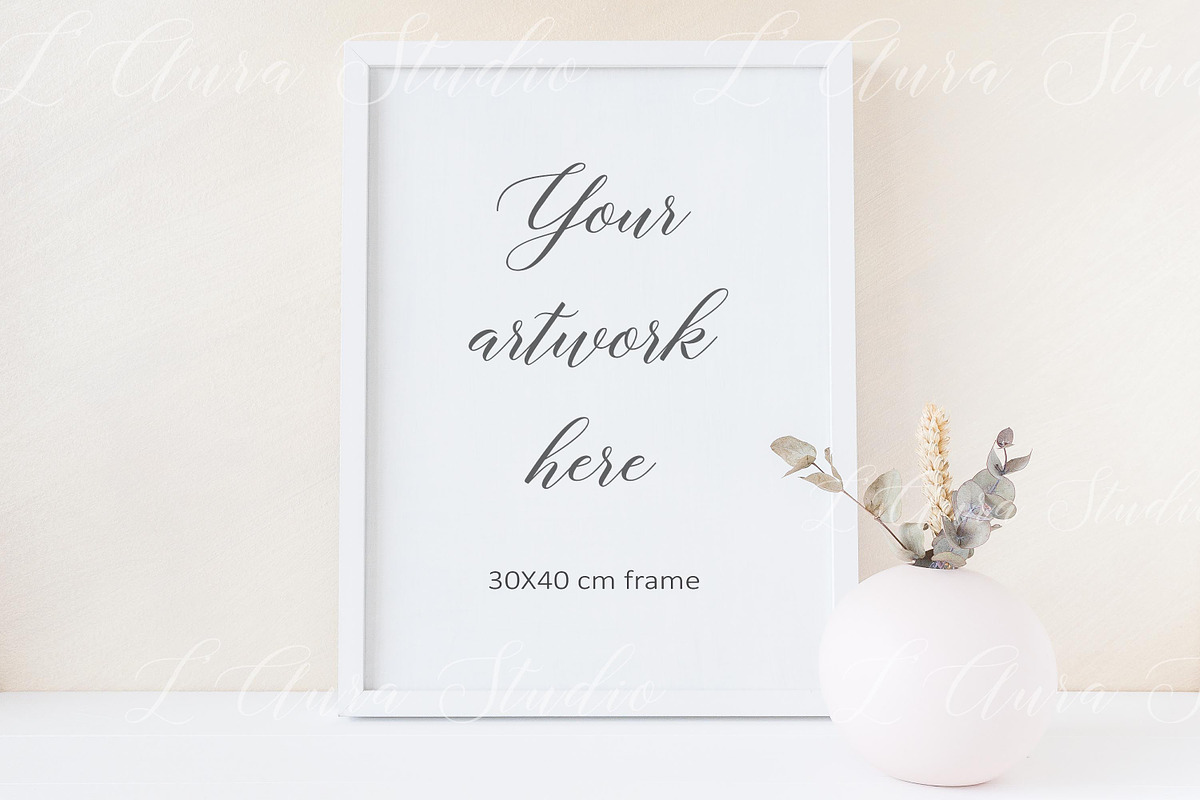 Poster mockup - psd - 30x40 cm, a Print Template by L'Aura Studio