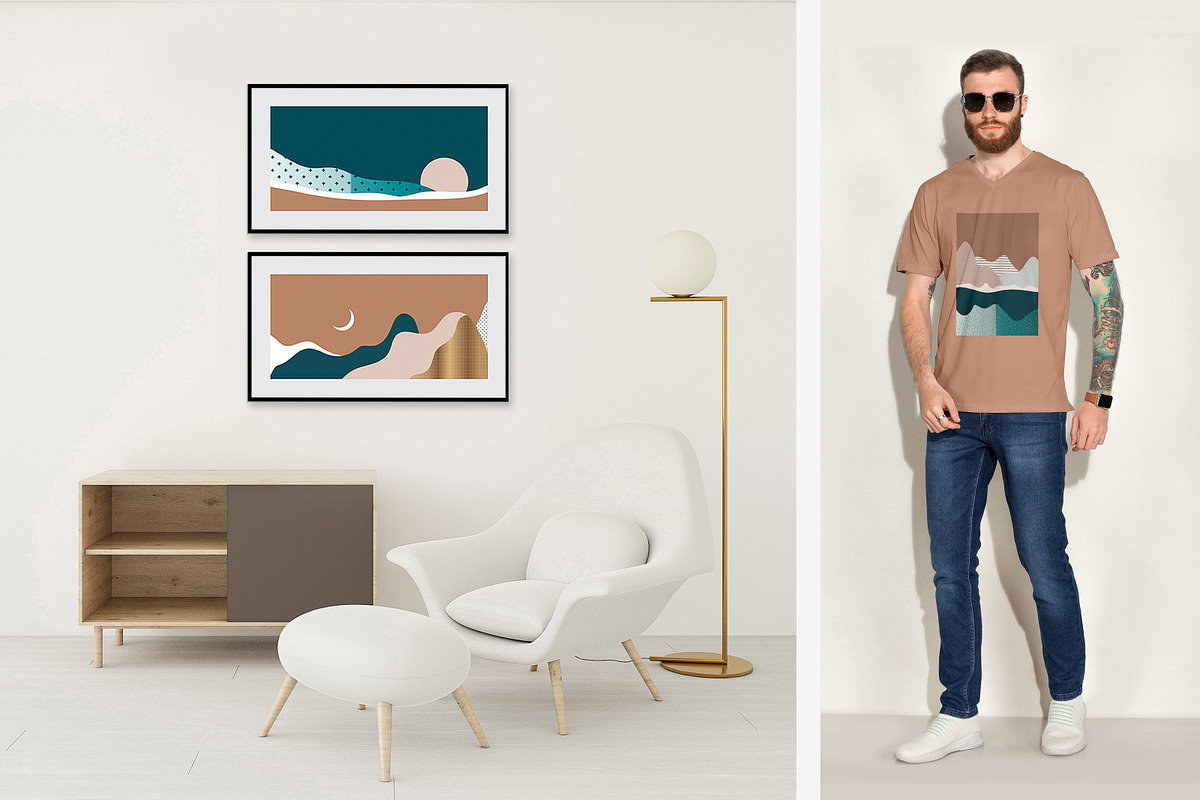 Abstract Landscape Collection, a Decorative Illustration by Pretty Meerkat (Photo 6 of 11)