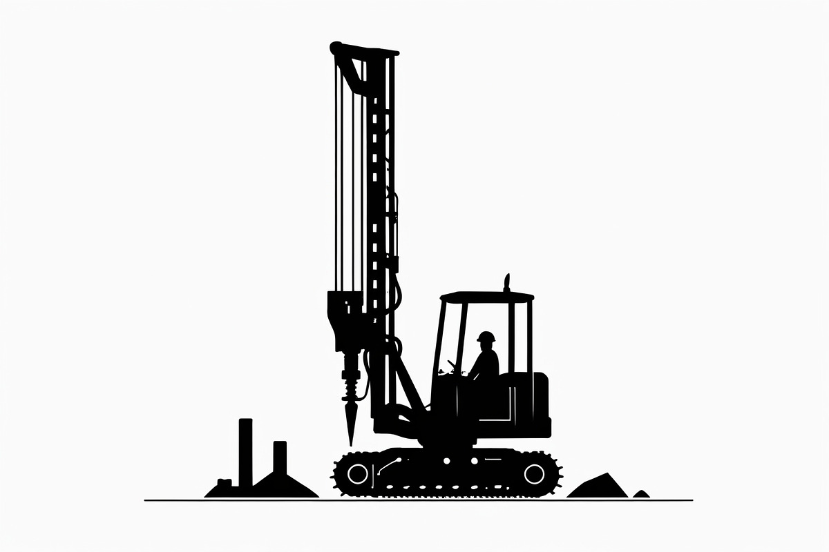 Heavy Equipment Silhouette Set, an Illustration by Designer_Momina (Photo 3 of 10)