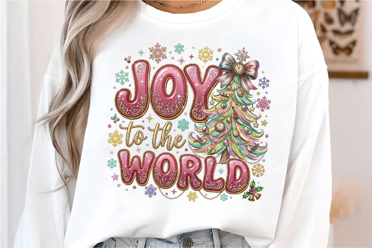 Brushstroke Joy to the World Png, a Seasonal Illustration by Designking (Photo 6 of 6)