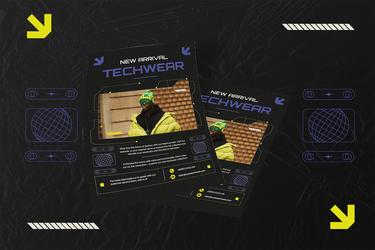 Neo Techwear - Flyer Template, a Flyer Template by StreaksideStd (Photo 3 of 3)