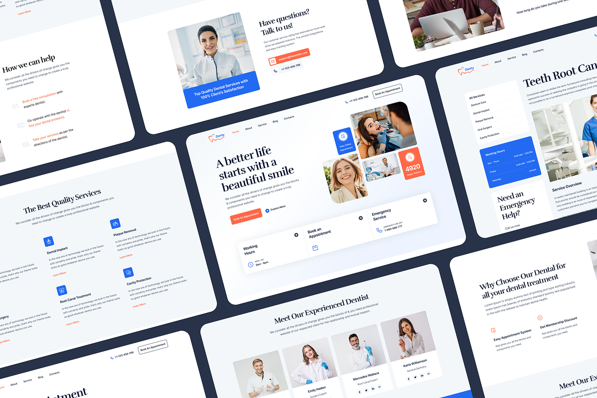 Denty - Dental Clinic Figma Template, an UI Kit Template by FinestDevs (Photo 4 of 4)
