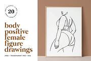 Body Positive Female Figure Line Art, a Person Illustration by Rough Edges Supply Co. (Thumbnail 1 of 10)