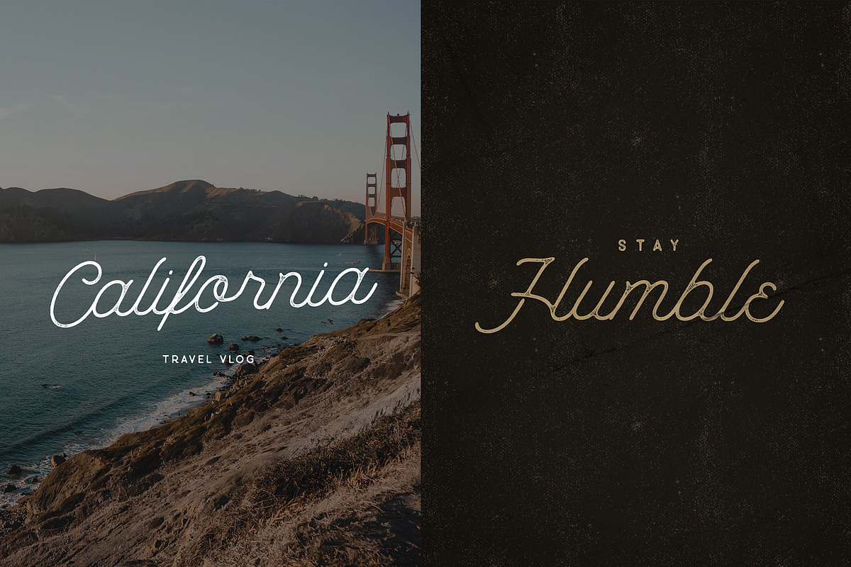 TakeTrails Script Vintage Typeface, a Script Font by Wandery Supply