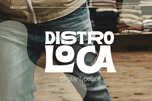 DISTROLOCA - Display Typeface, a Sans Serif Font by Olexstudio