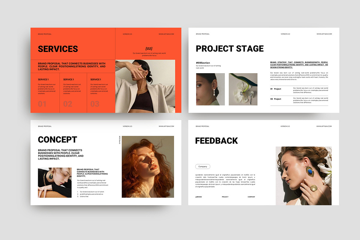 Brand Project Presentation Template, a Presentation Template by Studio Artisan (Photo 3 of 7)