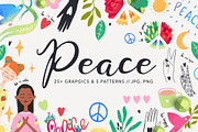World Peace and Love Graphics, an Illustration by likorbut (Thumbnail 1 of 6)
