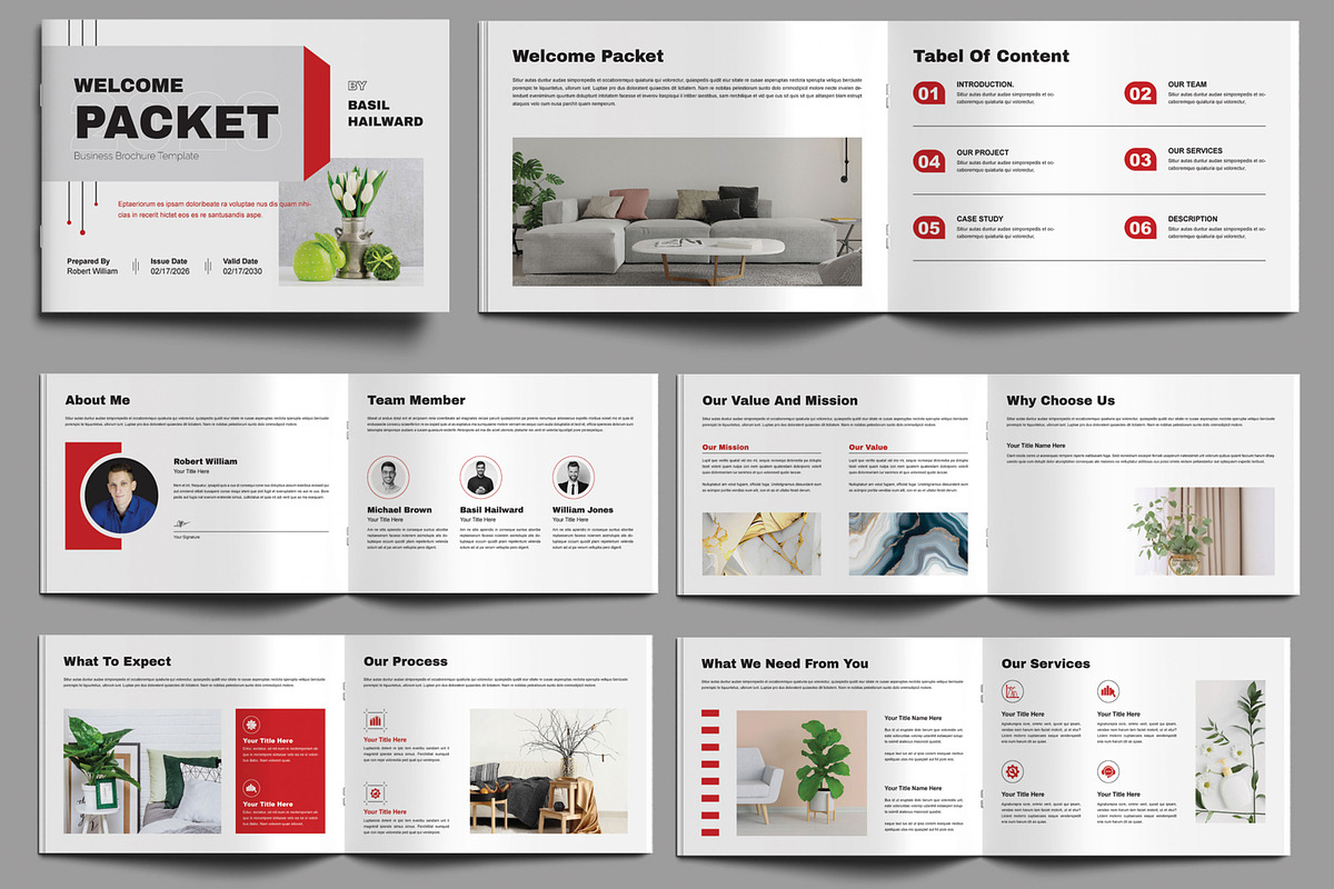 Welcome Packet Template Design