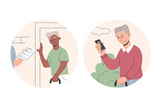 Elderly Care Vector flat Set, a Person Illustration by EeKayStore (Thumbnail 4 of 5)