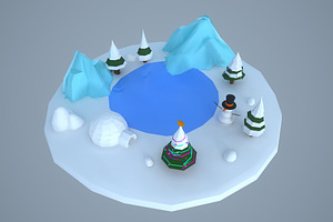 Low Poly Christmas Igloo