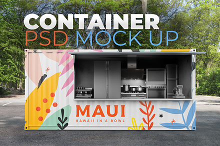 Container. PSD MOCK UP, a Cups & Container Mockup by Egor Shkolnikov