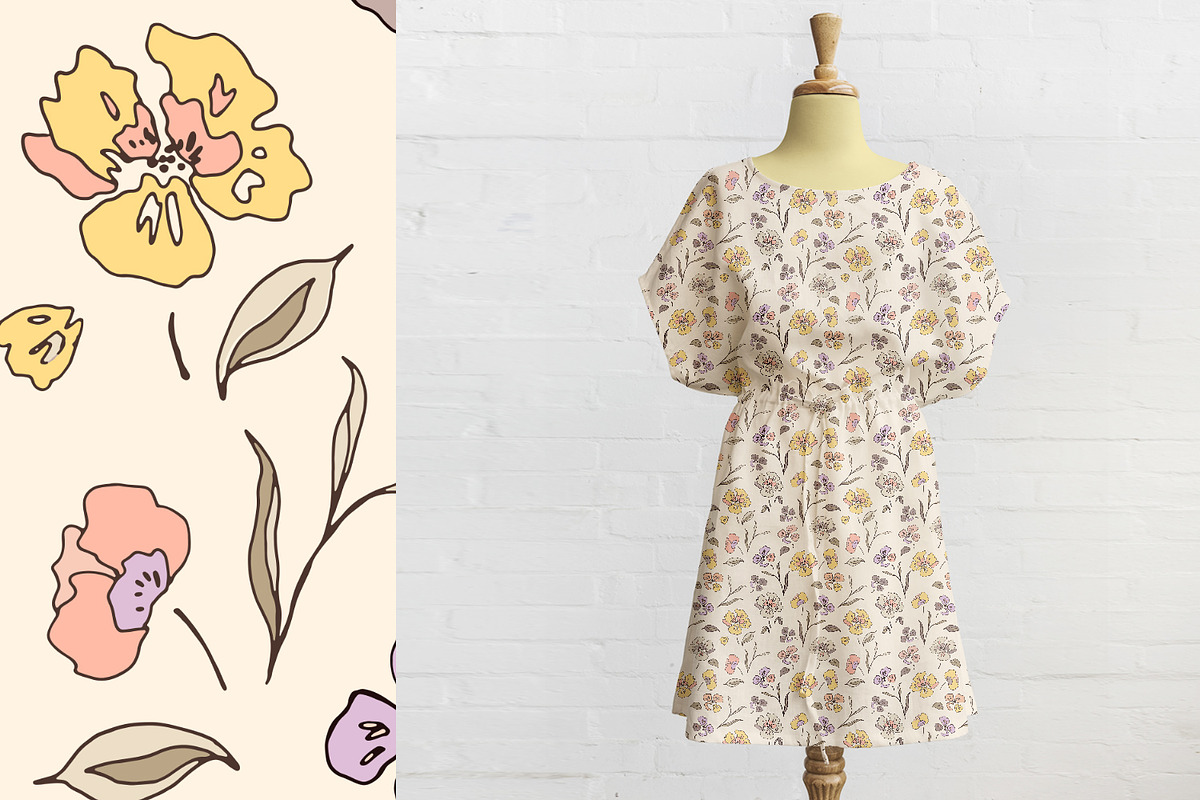 Garden Violets, a Pattern Graphic by MalyskaStudio (Photo 13 of 13)