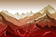mountains illustration vector, an Illustration by Rommeo79 (Thumbnail 4 of 6)