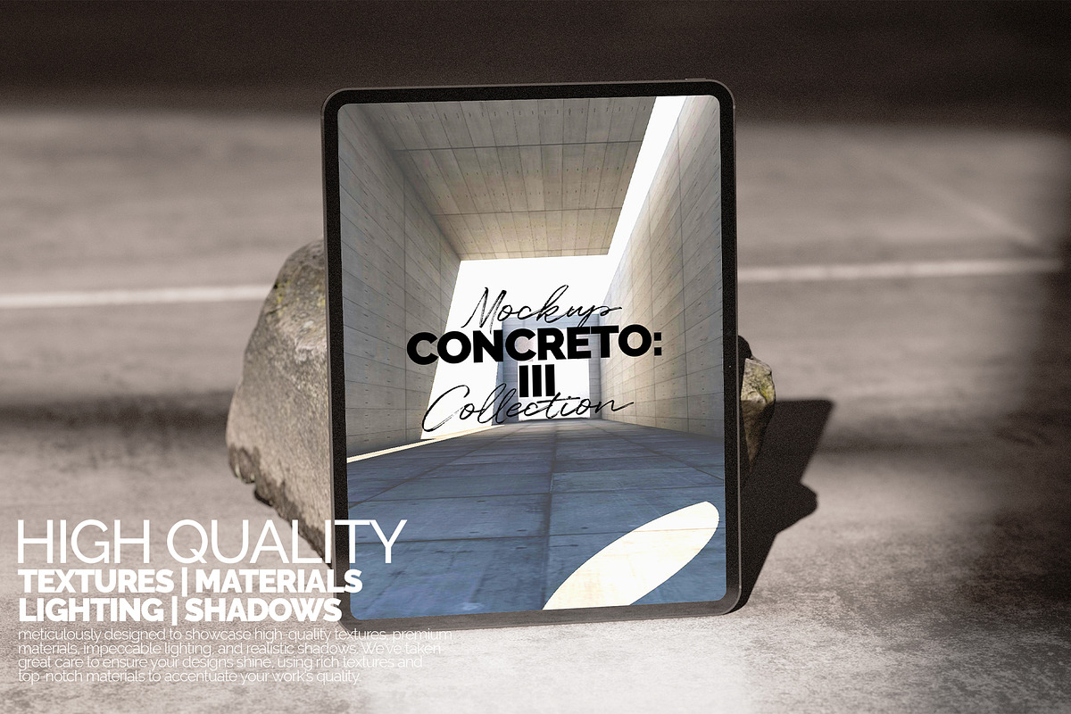iPad Mockup – Concreto 3 Collection, a Merchandise Mockup by Banana Mockups (Photo 5 of 5)