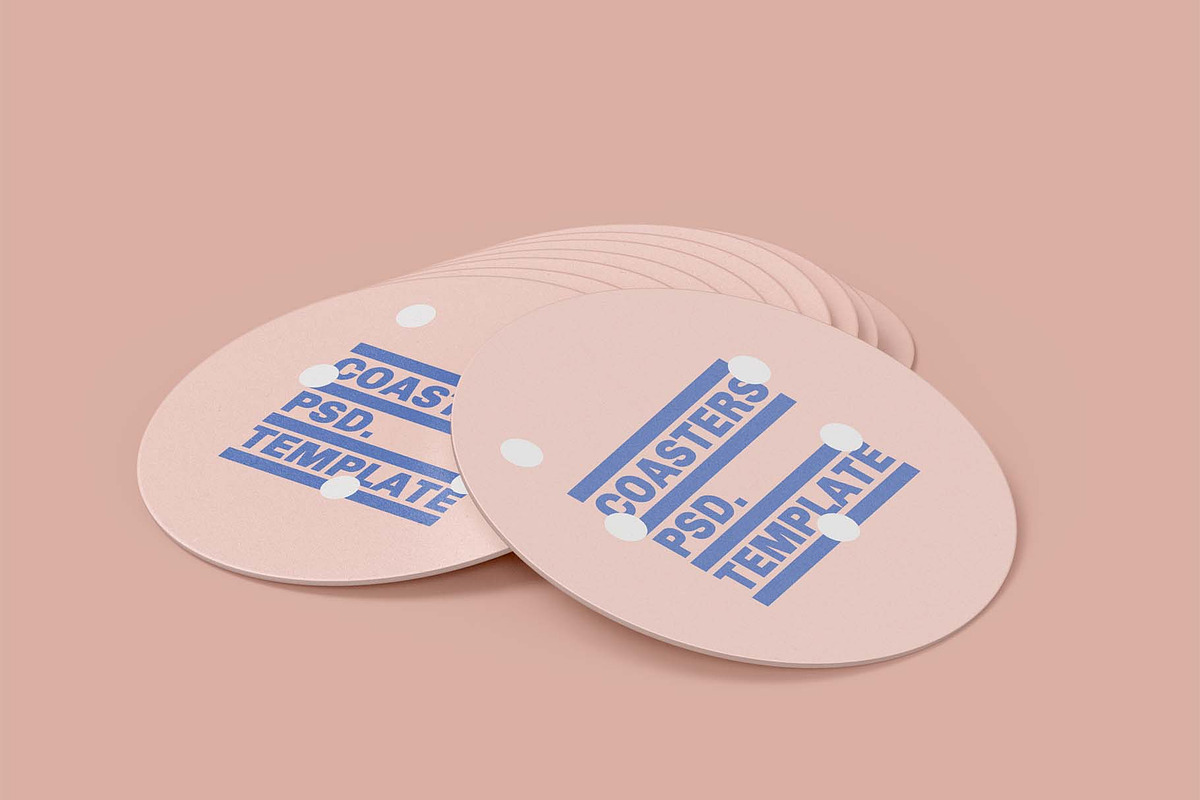 3d Circular Coasters Mockup, a Product Mockup by The Rose Project (Photo 1 of 3)
