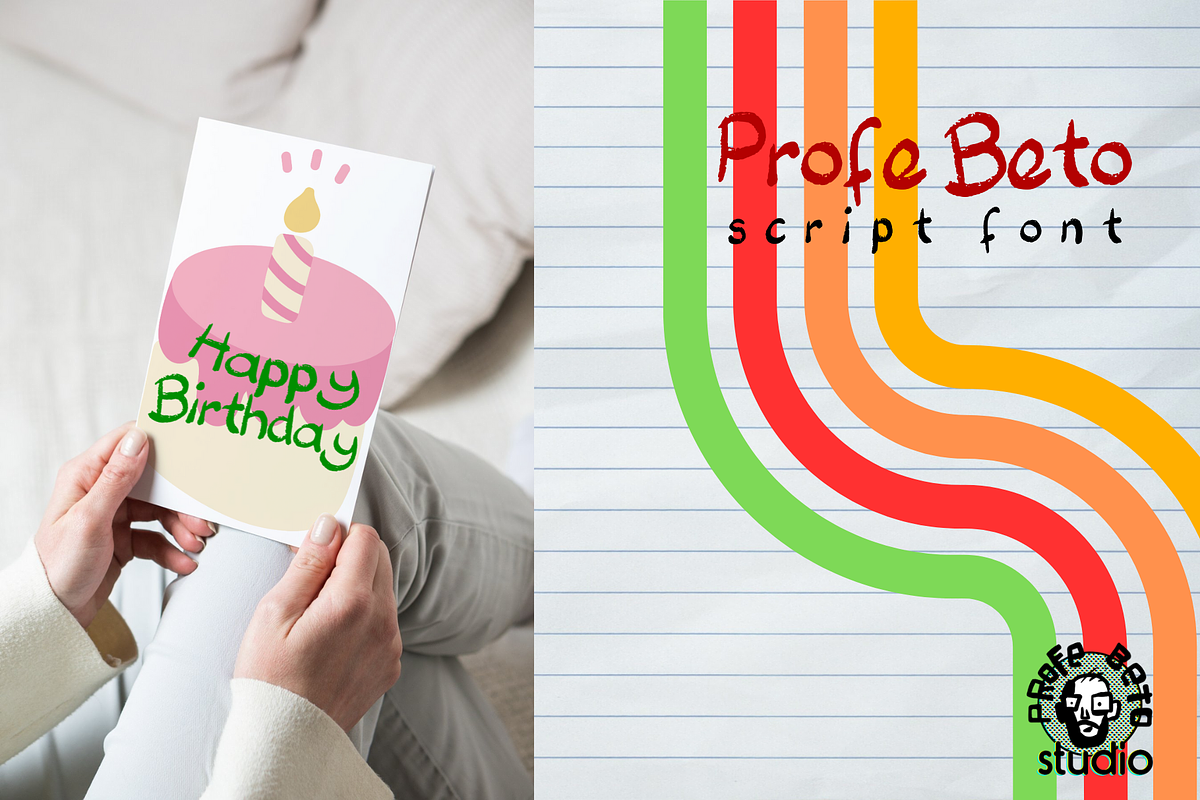 Profebeto Script Font, a Handwritten Font by El Profe Beto Studio (Photo 3 of 7)