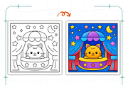 Comfy Cozy Routine Coloring Pages, a Decorative Illustration by Ink Gallery (Thumbnail 8 of 9)