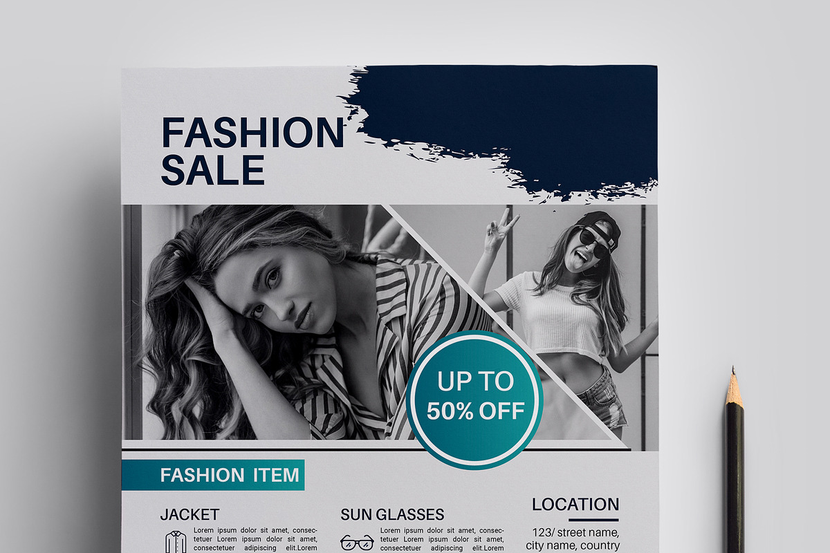 Fashion Collection Flyer Layout, a Flyer Template by MightyDesign (Photo 3 of 7)