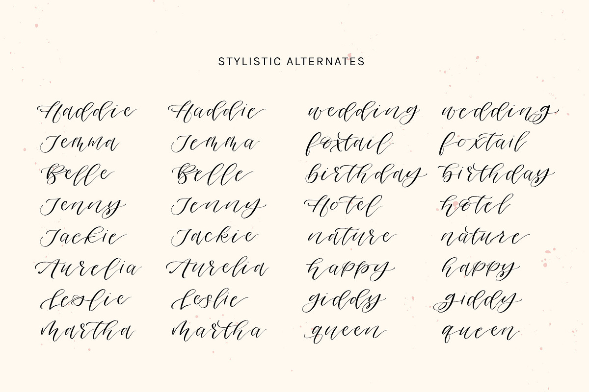 Columbidae Elegant Calligraphy Font preview 5