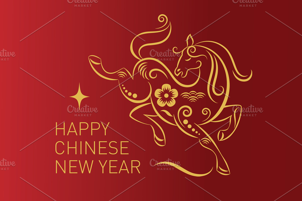 Card Set Chinese New Year, an Animal Illustration by lenlis (Photo 2 of 8)