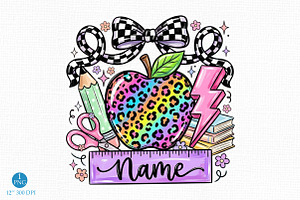 Pencil Name Frame PNG, School, an Object Illustration by Libby Wishes