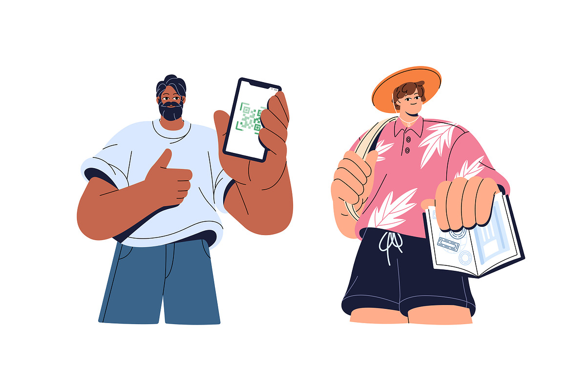 People showing documents set, a Person Illustration by PaperTrident (Photo 8 of 9)