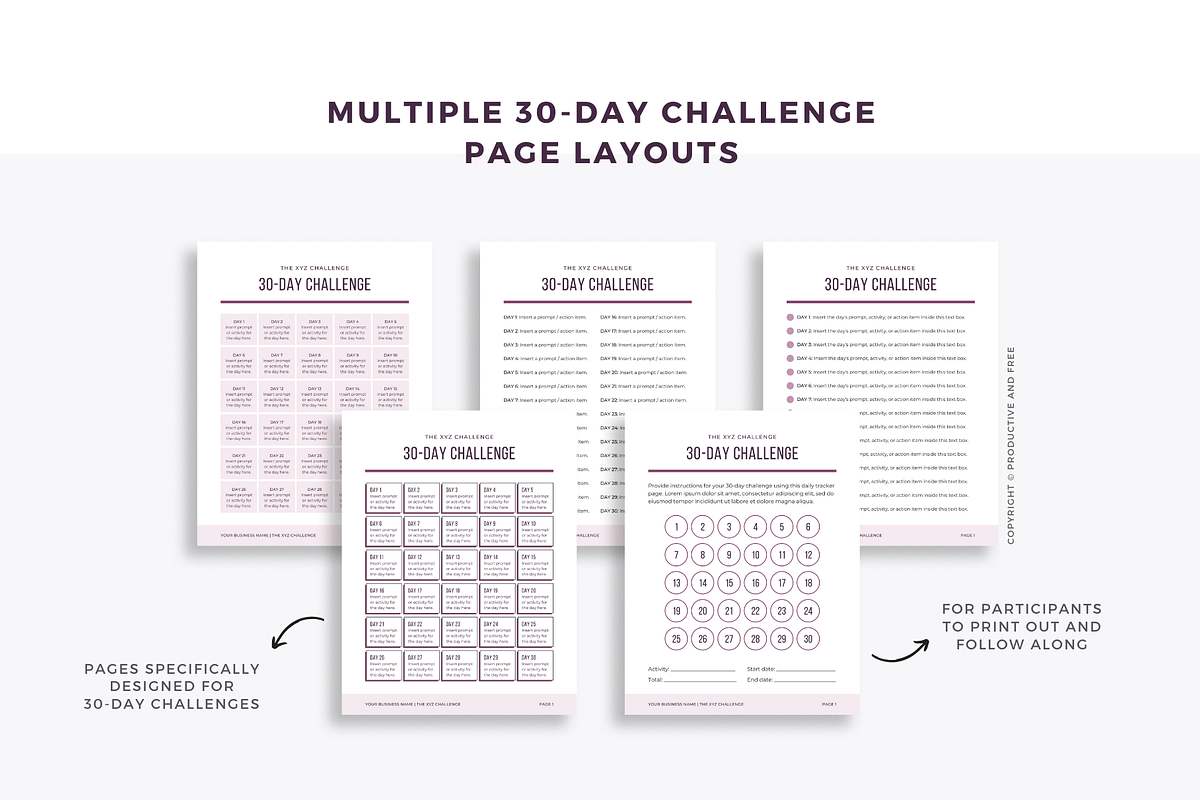 30-Day Lead Magnet Challenge Bundle, a Magazine Template by ProductiveandFree (Photo 11 of 20)
