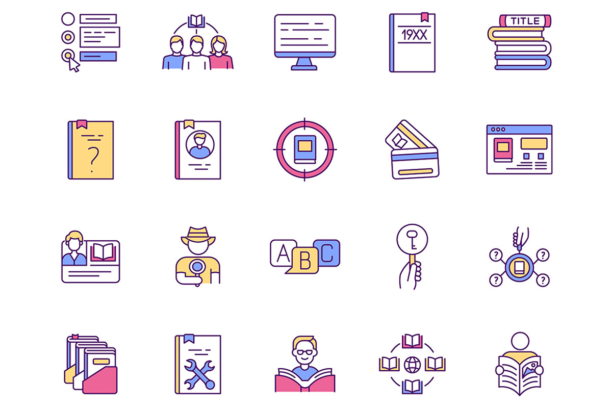Learning icons bundle, an Outline Icon by IMG Visuals