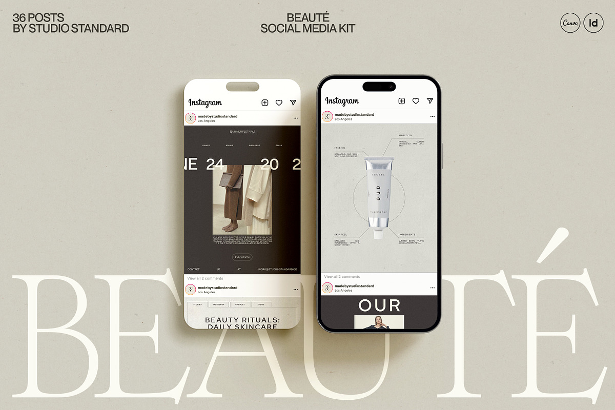 BEAUTÉ | Social Media Kit, a Social Media Template by Studio Standard (Photo 1 of 12)