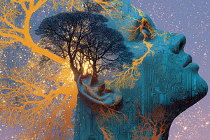 Digital Mind Nature Tree Circuitry S, an Abstract Photo by Pixeness Studio