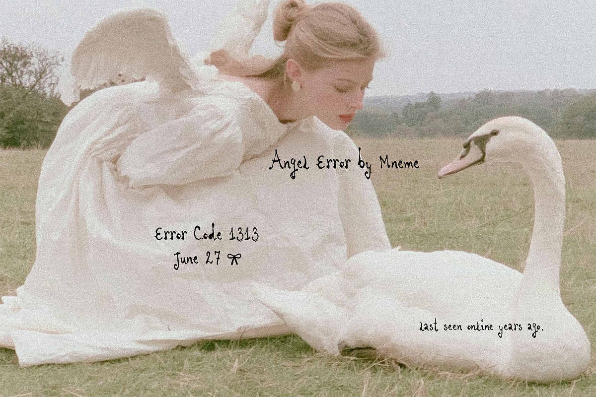 Angel Error: Handwritten Font, a Handwritten Font by Mneme (Photo 4 of 9)