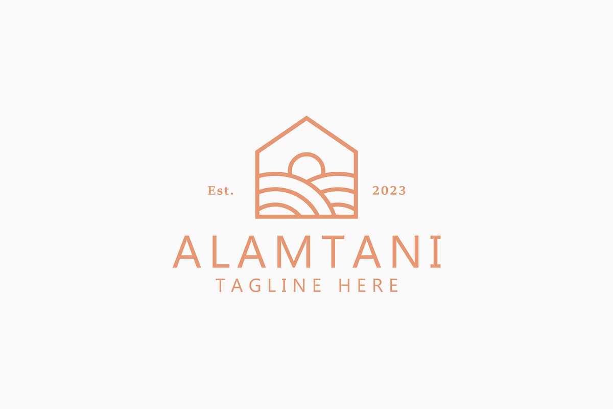 Village Home Farm Field Scene Logo, a Branding & Logo Template by Signatoro (Photo 1 of 2)