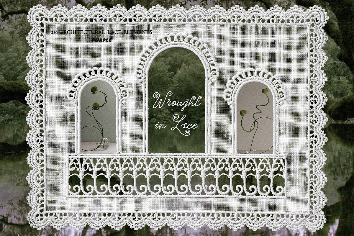 Wrought in Lace: 250 PNG Elements, an Object Graphic by Purple (Photo 8 of 14)