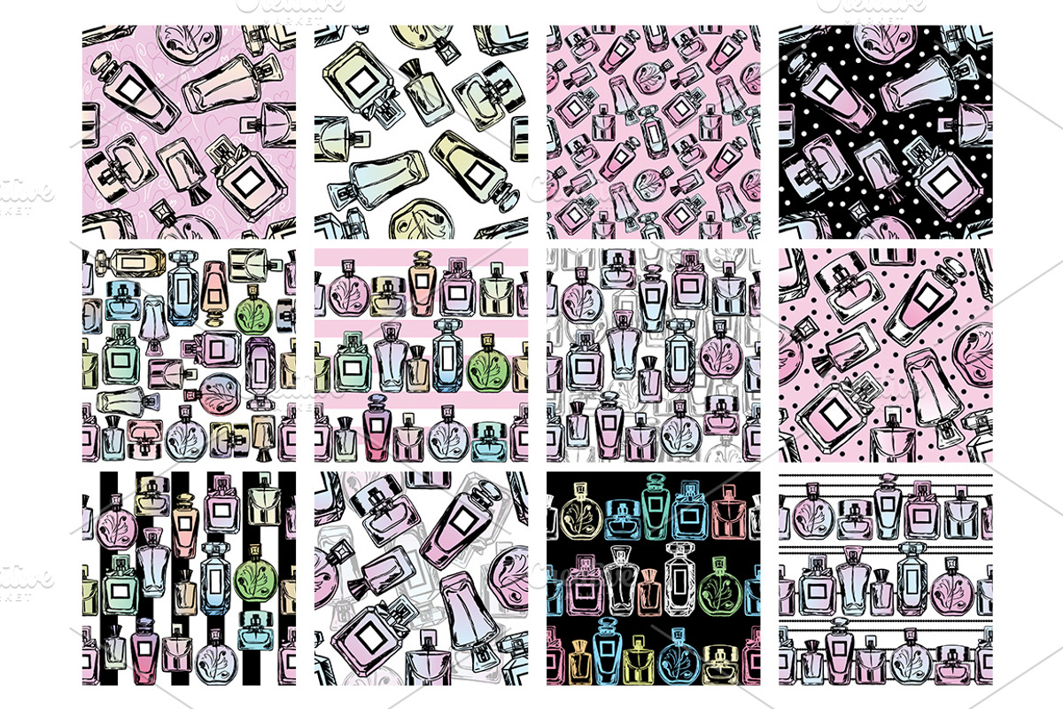 Hand drawn Perfume bottles set, an Object Illustration by Lina's store (Photo 4 of 4)