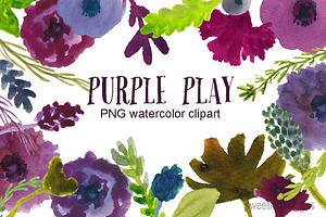 Watercolor Flower Clipart