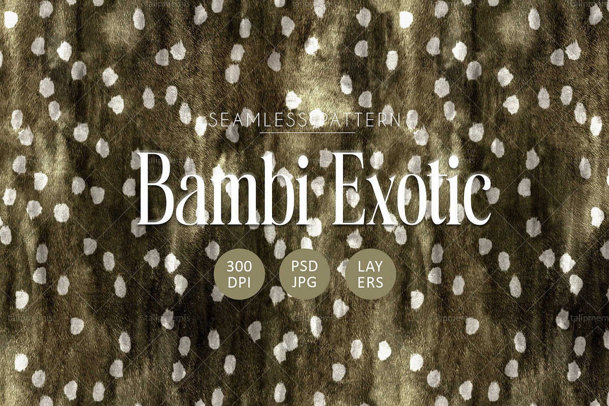 Seamless Bambi Animal Print Pattern, a Pattern Graphic by Talip Memis (Photo 1 of 12)