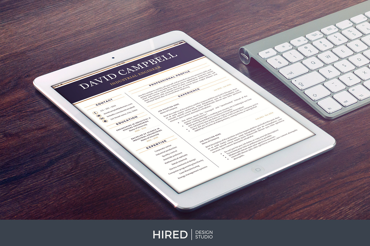 Resume for Engineer. Engineering CV, a Resume Template by HIRED Design Studio (Photo 9 of 11)