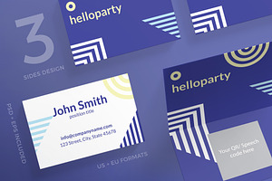 Business Cards Hello Party