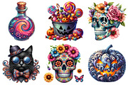 Groovy 70s Halloween Clipart, an Illustration by Pixels.Craft (Thumbnail 4 of 7)