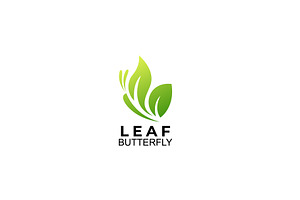 Unusual Green Leaf Butterfly Vector