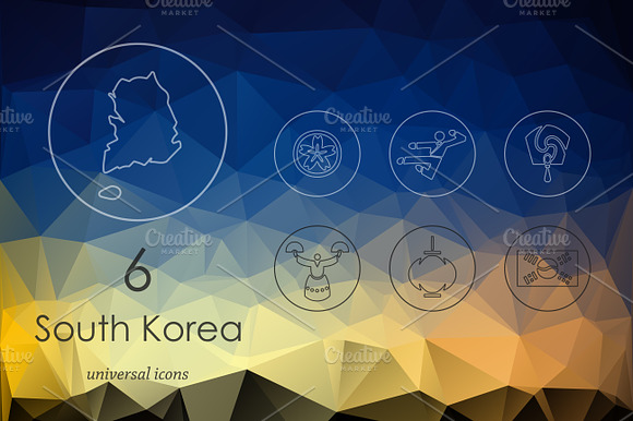 6 South Korea Icons