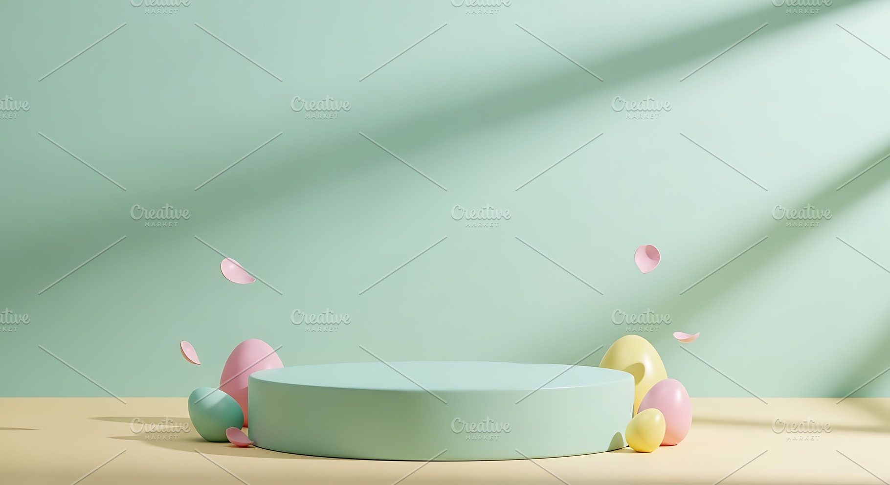 A pastel colored podium with pastel, a Holiday Photo by Artonix