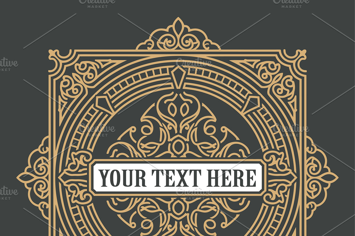 Vintage Ornamental Badges Collection, a Branding & Logo Template by OneVectorStock (Photo 2 of 5)