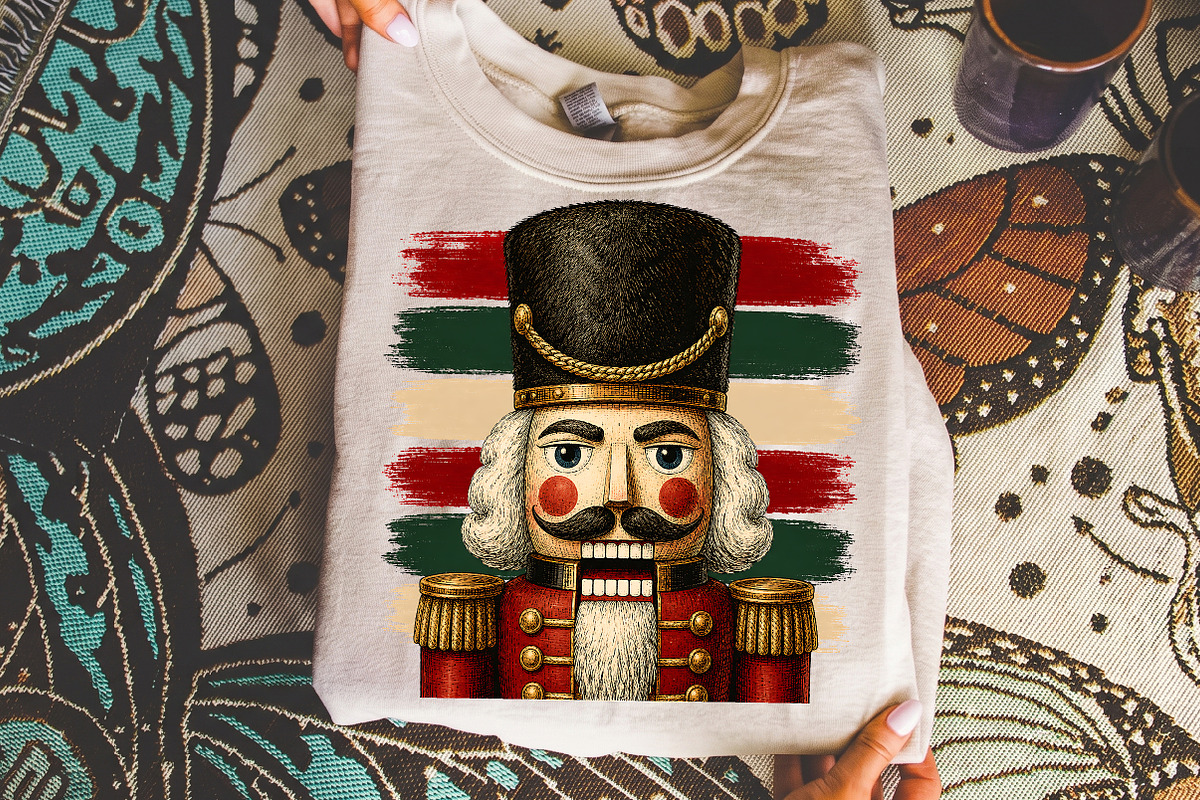 Vintage Stripes Nutcracker Xmas PNG, a Seasonal Illustration by Libby Wishes (Photo 4 of 4)