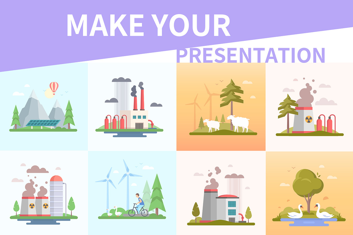 Eco city - flat design style set, an Illustration by Boyko Pictures (Photo 5 of 13)