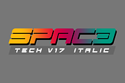 Spac3 - Tech v17 - Italic, a Font by Qbotype Fonts (Thumbnail 1 of 2)