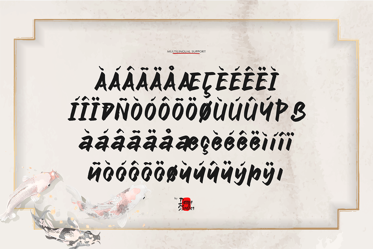 Tenshoku | Japanese Solid Brush, a Handwritten Font by Denustudios (Photo 12 of 12)