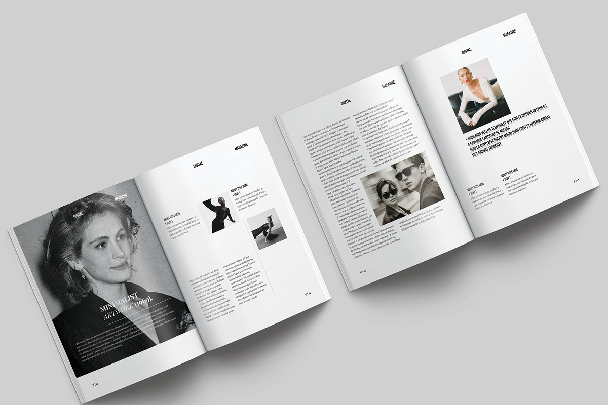 Digital Magazine Layout Template, a Magazine Template by NorthPeak (Photo 7 of 12)