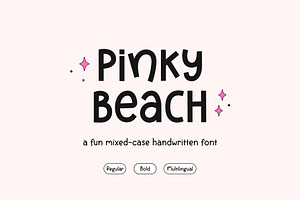 Pinky Beach - A Fun Handwritten Font